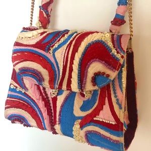 Anthropologie crossbody swirly bag